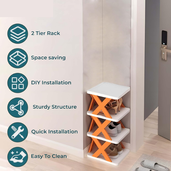 Foldable Shoe Rack (Multicolor)
