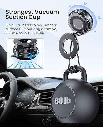 Car Dashboard Phone Holder 360° Vacuum Magnetic Phone Stand